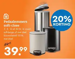 Blokker B pedaalemmer soft-close aanbieding