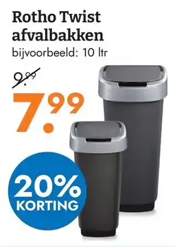 Blokker Rotho Twist afvalbakken aanbieding