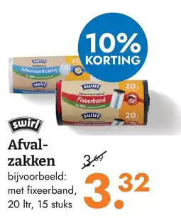 Blokker swirl afval-zakken aanbieding