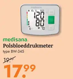 Blokker medisana Polsbloeddrukmeter type BW-345 aanbieding