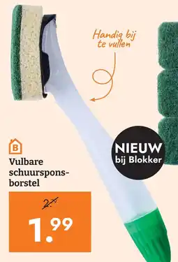 Blokker Blokker vulbare schuurspons-borstel aanbieding