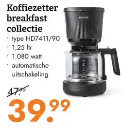 Blokker Philips koffiezetters breakfast collectie aanbieding