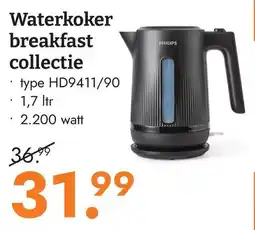 Blokker Philips waterkoker breakfast collectie aanbieding