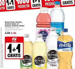Jumbo Royal Club, Rivella, Crystal Clear of Sourcy Vitamin Water aanbieding