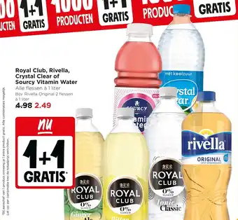Royal Club, Rivella, Crystal Clear of Sourcy Vitamin Water