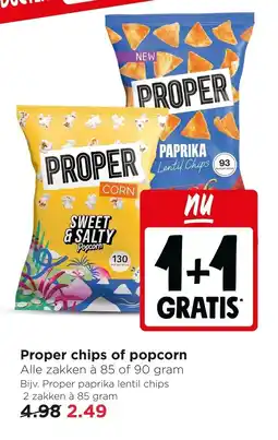 Jumbo Proper chips of popcorn aanbieding