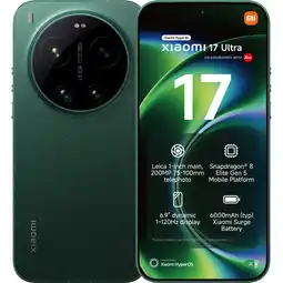 MediaMarkt XIAOMI 17 Ultra 16GB RAM 512GB ROM - Groen - 512 GB Groen aanbieding