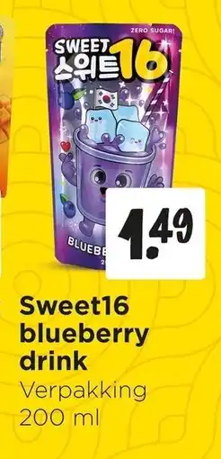 Jumbo Sweet16 blueberry drink aanbieding