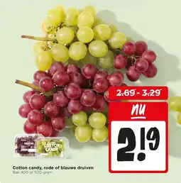 Jumbo Cotton candy, rode of blauwe druiven aanbieding