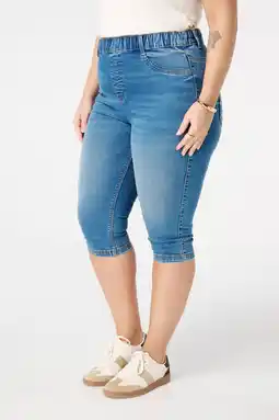 Wehkamp MS Mode capri jeans medium blue denim aanbieding