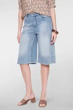 Wehkamp Geisha straight regularwaist short light blue denim aanbieding