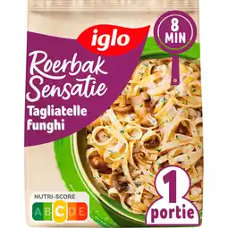 Jumbo Iglo Roerbak Sensatie Tagliatelle Funghi met paddenstoelenmix 450 g aanbieding