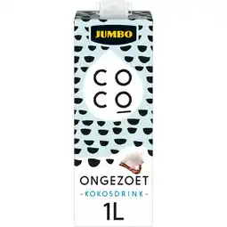 Jumbo Jumbo Kokosdrink Ongezoet 1 L aanbieding