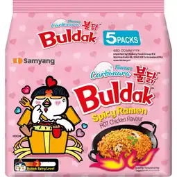 Jumbo Samyang Carbonara Buldak Hot Chicken Flavor Ramen 5 x 130 g aanbieding