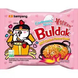 Jumbo Samyang Buldak Noedels Spicy Ramen Carbonara Flavour 130 g aanbieding