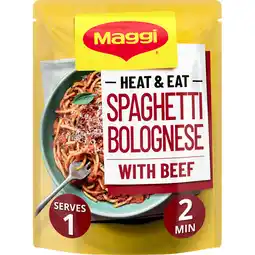 Jumbo MAGGI Kant-en-klaar maatijd Heat & Eat Spaghetti Bolognese 280 Gram Stazak aanbieding