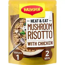 Jumbo MAGGI Kant-en-klaar maaltijd Heat & Eat Risotto met Champignon 280 g aanbieding