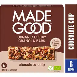 Jumbo Made Good Chocolate Chip Granola Bars 6 x 24 g aanbieding