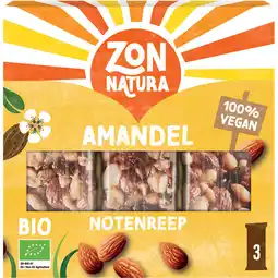 Jumbo Zonnatura Bio Amandel Notenreep 3 x 25 g aanbieding