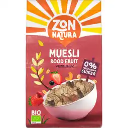 Jumbo Zonnatura Bio Muesli Rood Fruit 375 g aanbieding