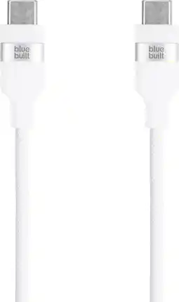 Coolblue BlueBuilt Usb C naar Usb C Kabel 1,5m Magnetisch Nylon Wit aanbieding