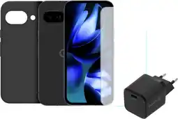 Coolblue Google Pixel 9a 256GB Zwart 5G + Compleet Accessoirepakket aanbieding