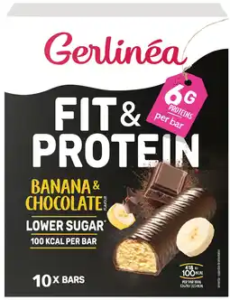 De Online Drogist Gerlinéa Fit & Protein Banana & Chocolate Maaltijdrepen aanbieding