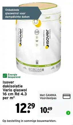 GAMMA Isover dakisolatie Vario glaswol aanbieding