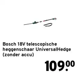 GAMMA Bosch 18V telescopische heggenschaar UniversalHedge aanbieding