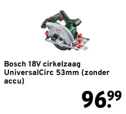 GAMMA Bosch 18V cirkelzaag aanbieding