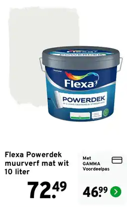 GAMMA Flexa Powerdekmuurverf mat wit aanbieding