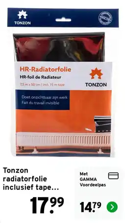 GAMMA Tonzon radiatorfolie aanbieding