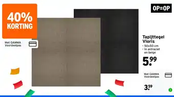 GAMMA Tapijttegel Vloris aanbieding