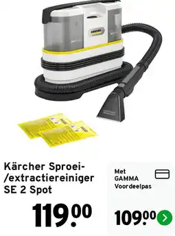 GAMMA Kärcher Sproei-/extractiereiniger SE 2 Spot aanbieding