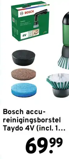 GAMMA Bosch accu-reinigingsborstel Taydo 4V aanbieding