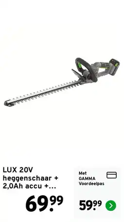 GAMMA LUX 20V heggenschaar aanbieding