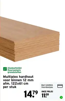 GAMMA Multiplex hardhout aanbieding