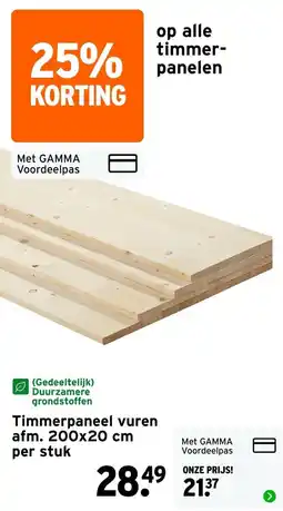 GAMMA Gamma timmerpaneel vuren aanbieding