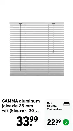 GAMMA GAMMA aluminum jaloezie 25 mm wit aanbieding