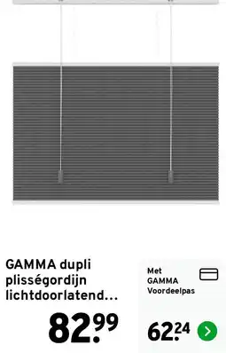 GAMMA GAMMA dupli plisségordijn lichtdoorlatend... aanbieding