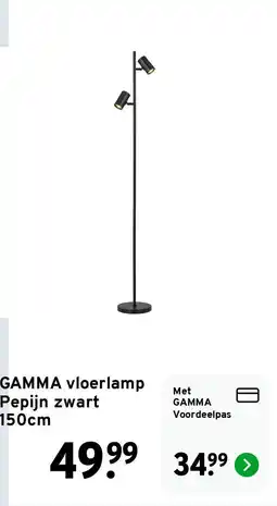 GAMMA GAMMA vloerlamp Pepijn zwart aanbieding
