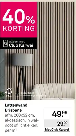 Karwei Lattenwand Brisbane aanbieding
