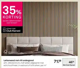 Karwei Lattenwand met vilt ondergrond aanbieding