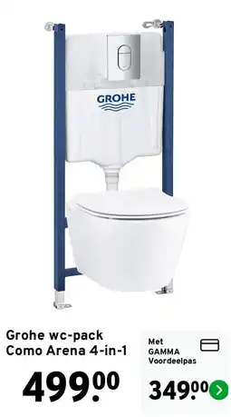 GAMMA Grohe Como Arena 4-in-1 aanbieding