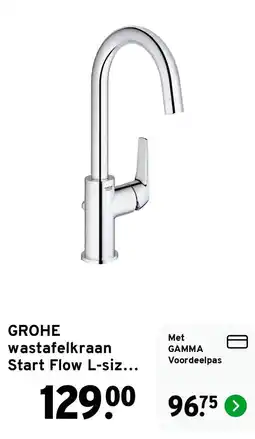 GAMMA GROHE wastafelkraan Start Flow L-siz... aanbieding