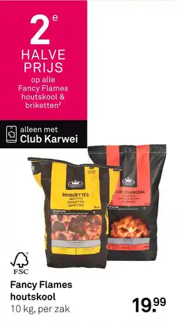 Karwei Fancy Flames houtskool aanbieding