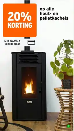GAMMA Gamma hout- en pelletkachels aanbieding