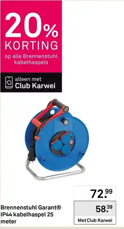 Karwei Brennenstuhl Garant IP44 kabelhaspel 25 meter aanbieding