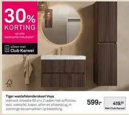 Karwei Tiger wastafelonderskast Voya aanbieding