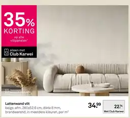 Karwei Lattenwand vilt aanbieding